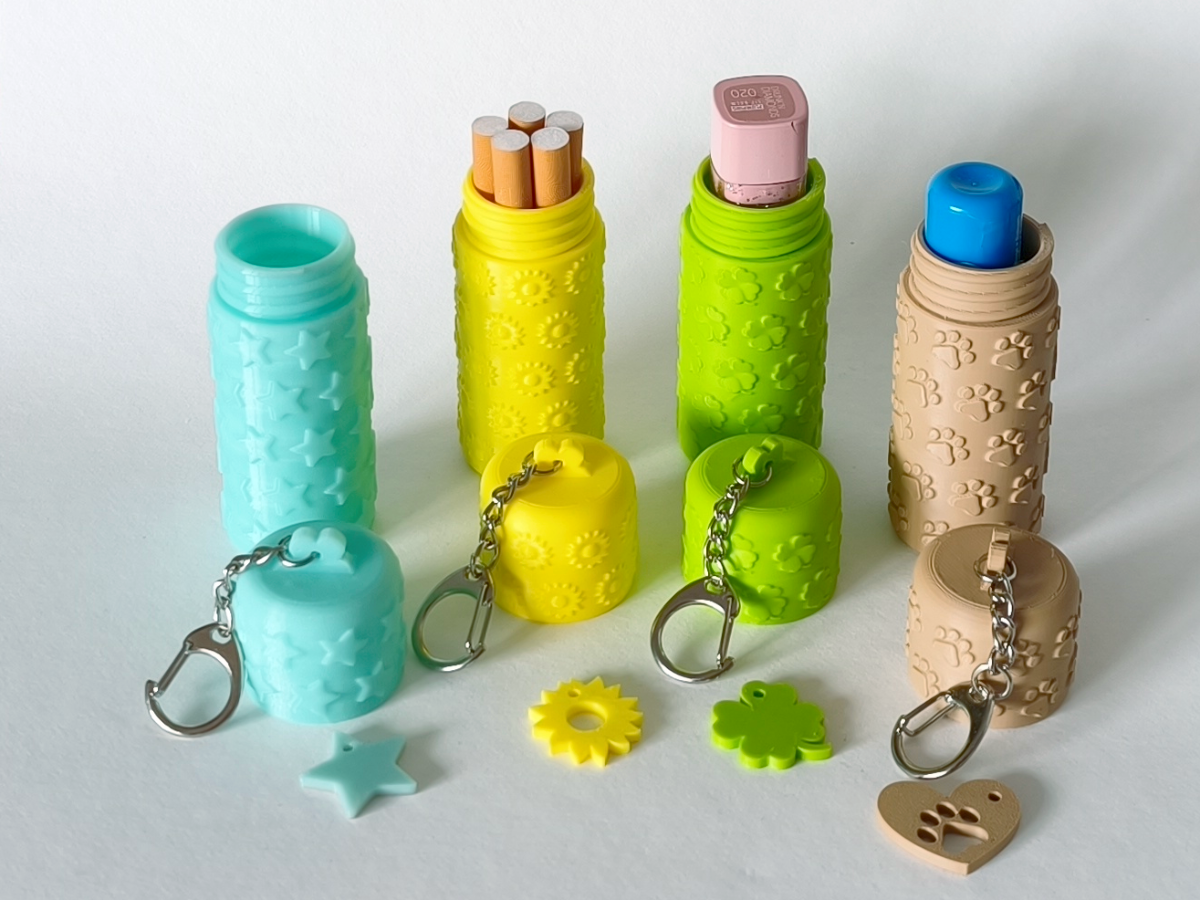 Lipstick case with ornament 2 - keychain