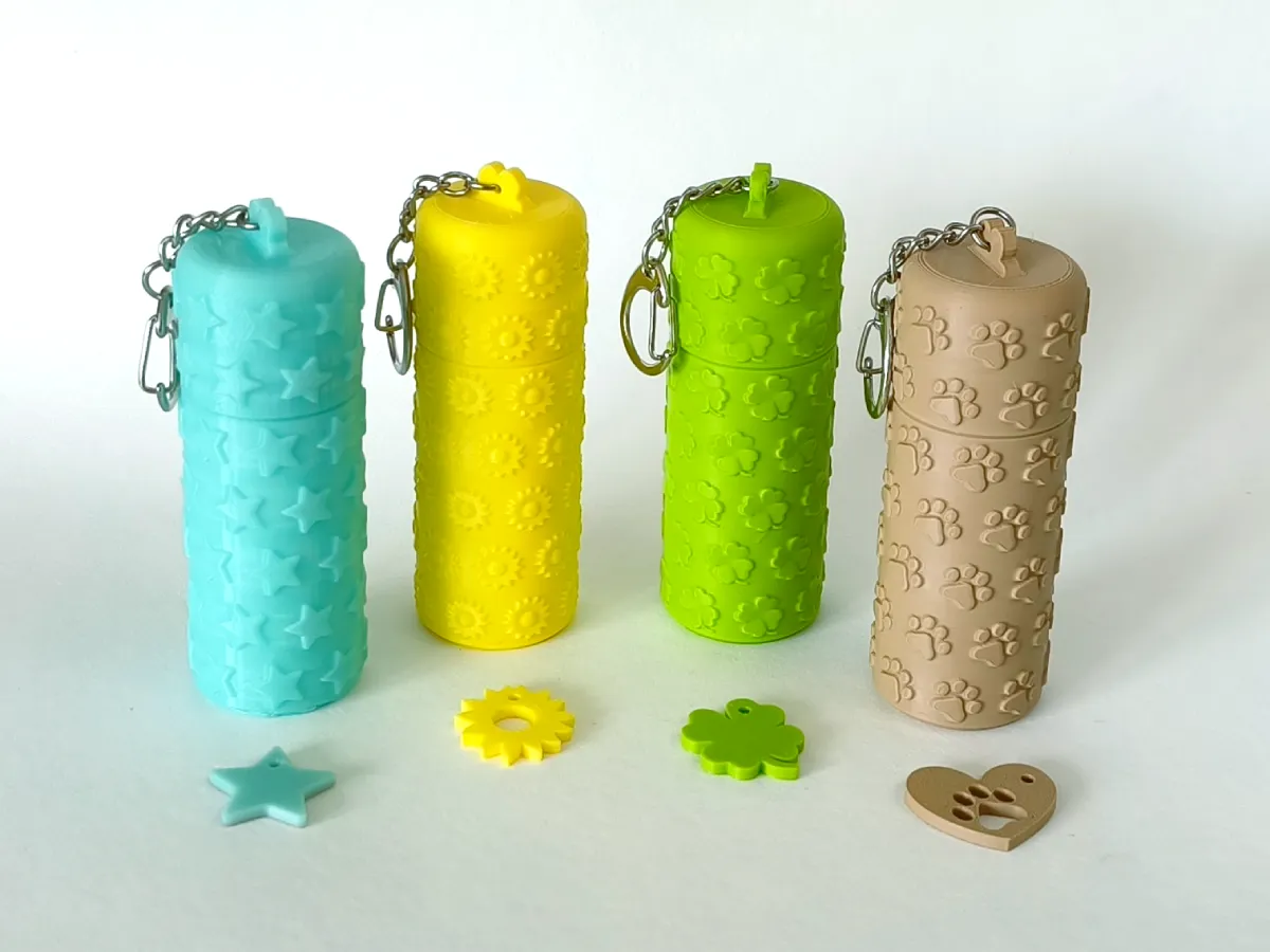 Lipstick case with ornament 2 - keychain view 2