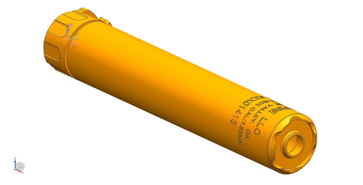 Miniatura 1 do modelo 3D 乖巧虎M40A6用直插装饰消音ver.2.0（更新14逆牙底座）