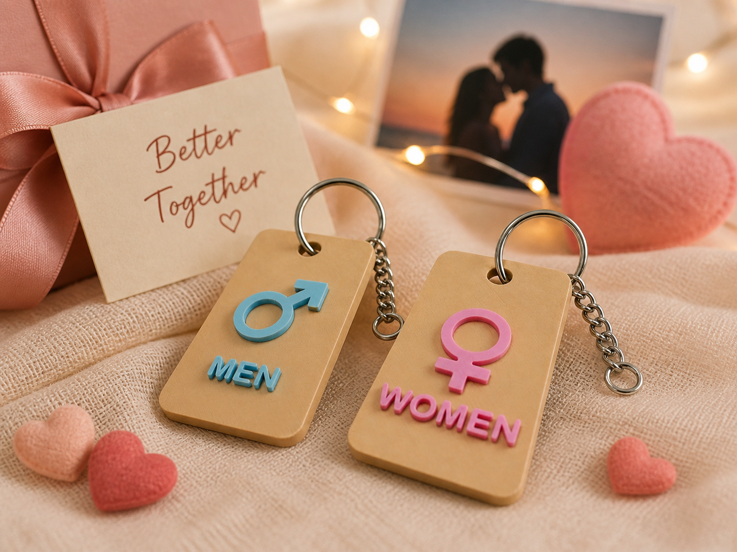 Men & Women Matching Keychain Set
