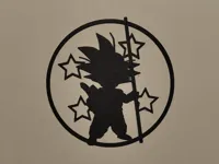 Silhouette murale de Goku — photo 1