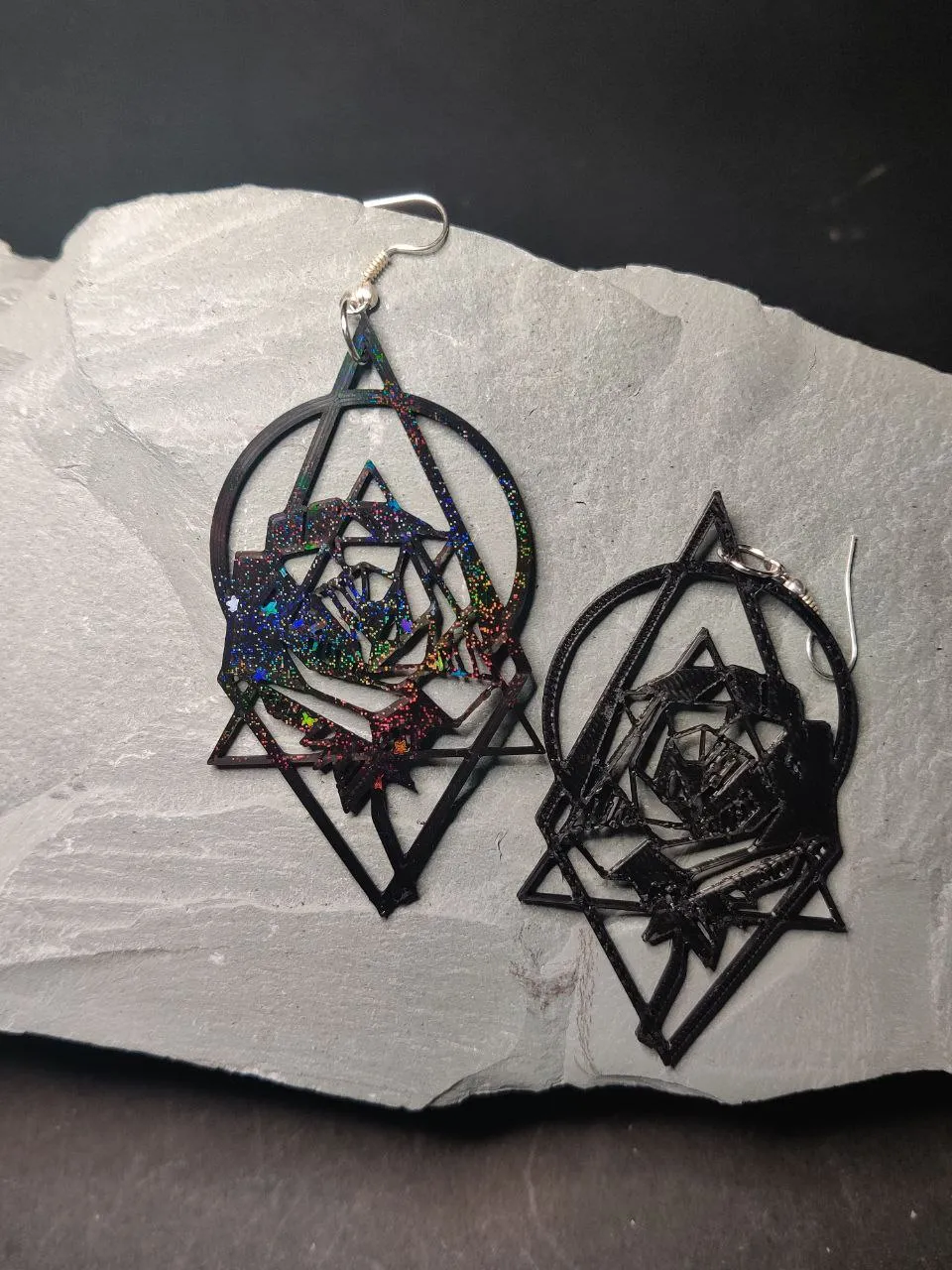Abstract Rose Earrings view 2
