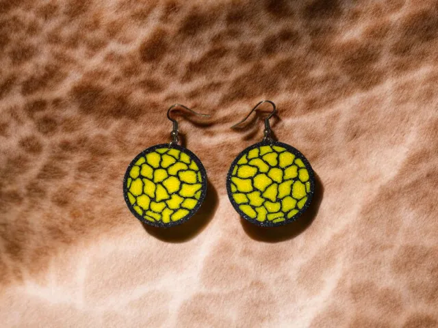 Giraffe skin earrings