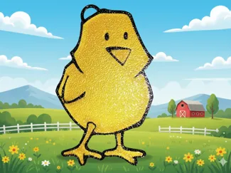 Cute chick keychain