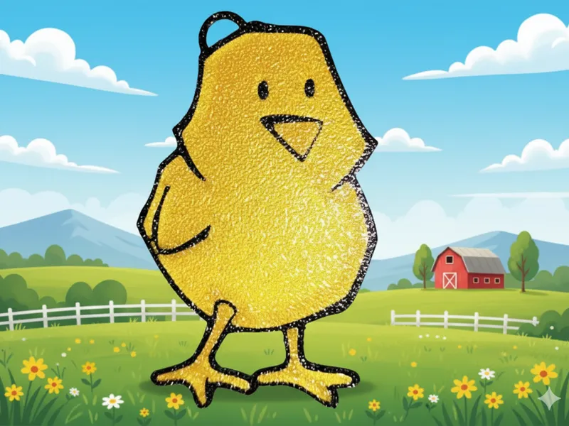 Cute chick keychain