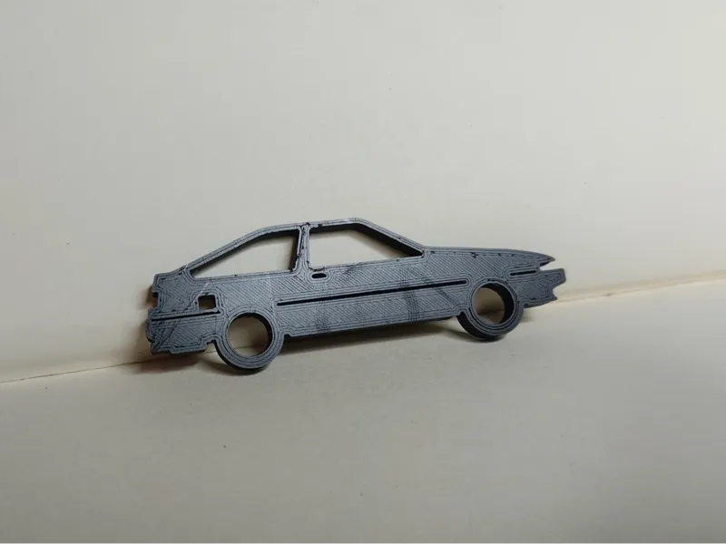 Toyota AE86 Trueno keychain pendant