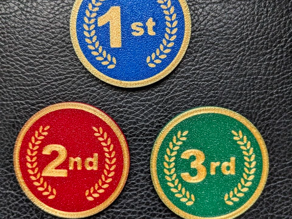 1st 2nd & 3rd place medals