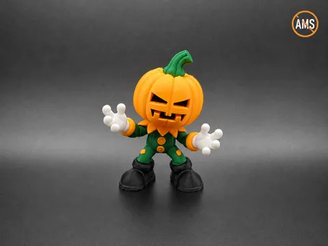 Accesorio para impresora 3D: Cute Chibi Halloween Pumpkin Monster - NO AMS — referencia de MakerWorld