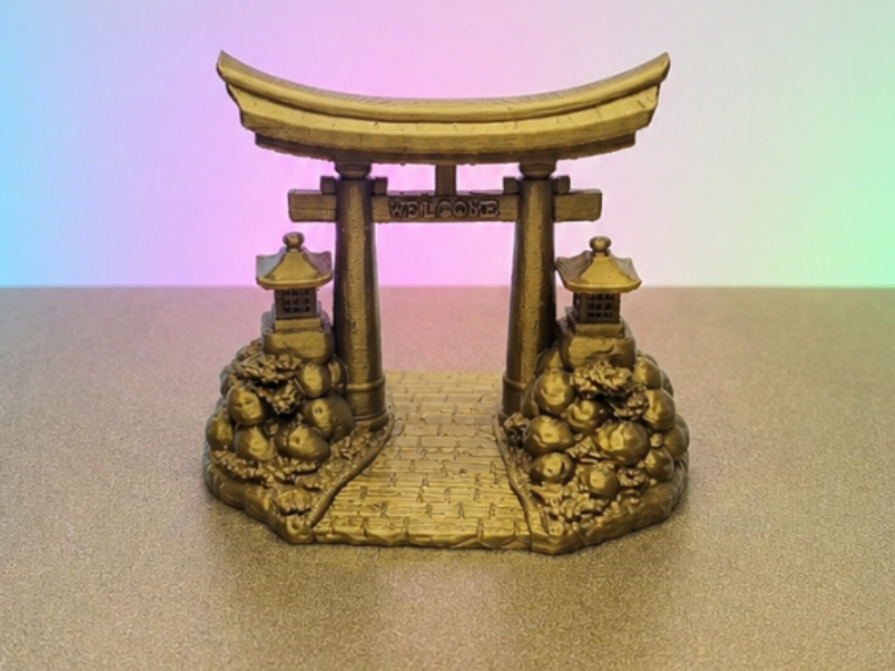 Torii Tor "Pfadhueter" Asia Eingang Modell +"Text"