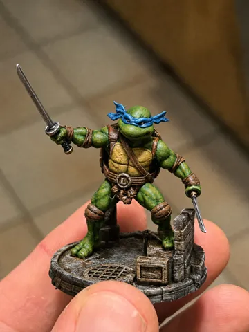 Figura decorativa: figurine leonardo tortue ninja tmnt 40mm — vista de referencia 2