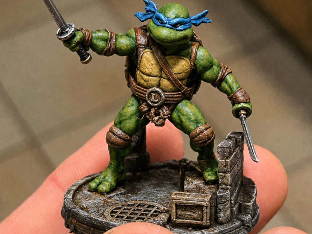 figurine leonardo tortue ninja tmnt 40mm 3D model