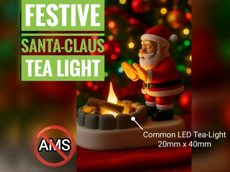 Santa Claus LED Tea light candle - Christmas lamp