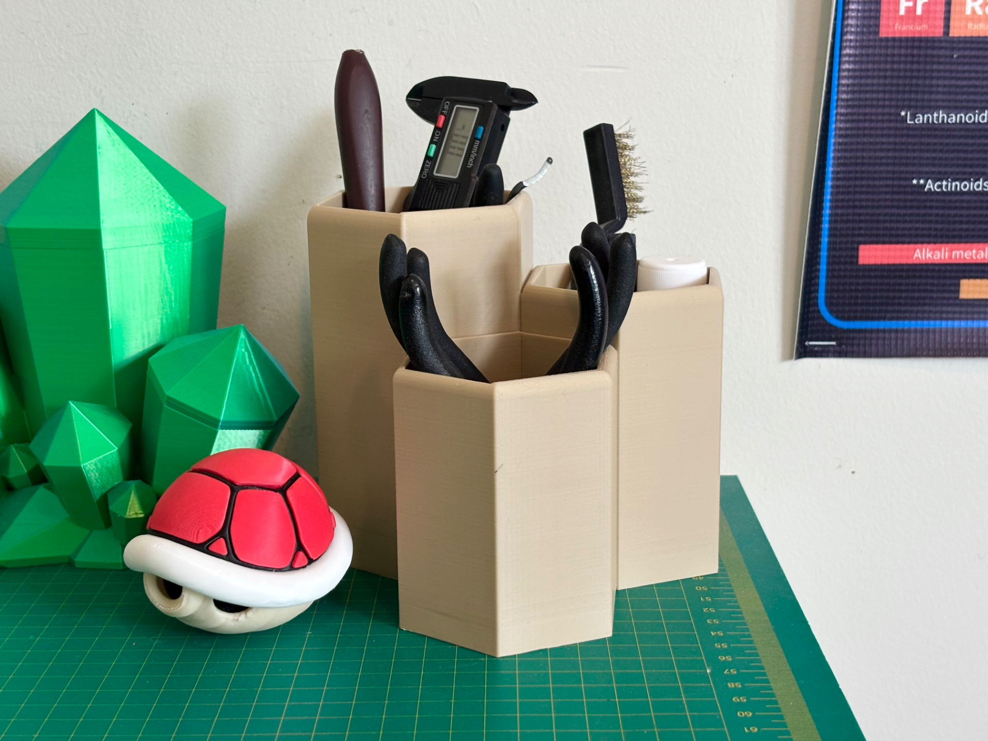 Hexagonal Tool Holder for 3D Printing 