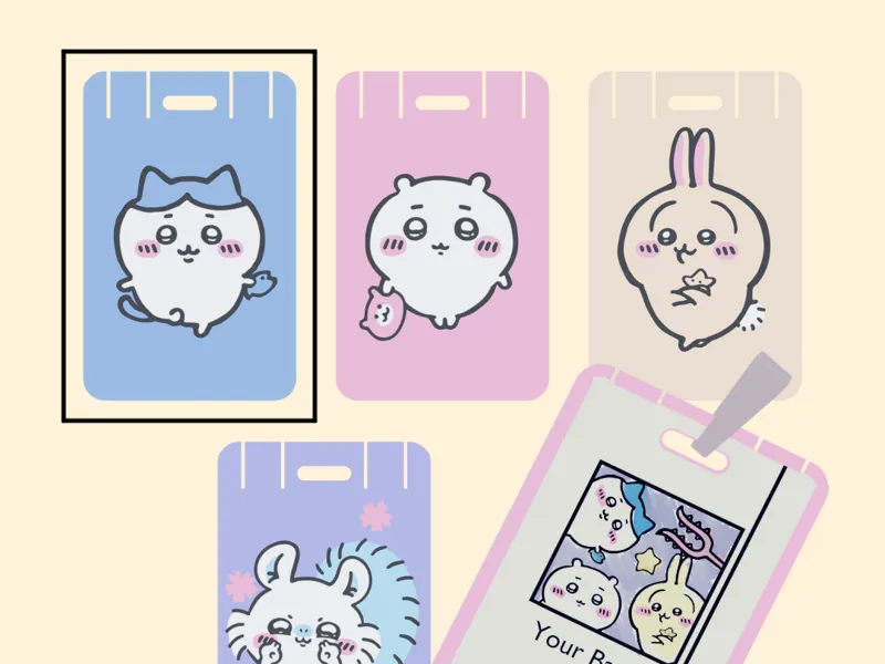 Small and cute little critter BLUE badge holder