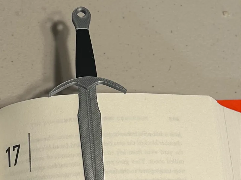 Dagger Bookmark with hole in handle