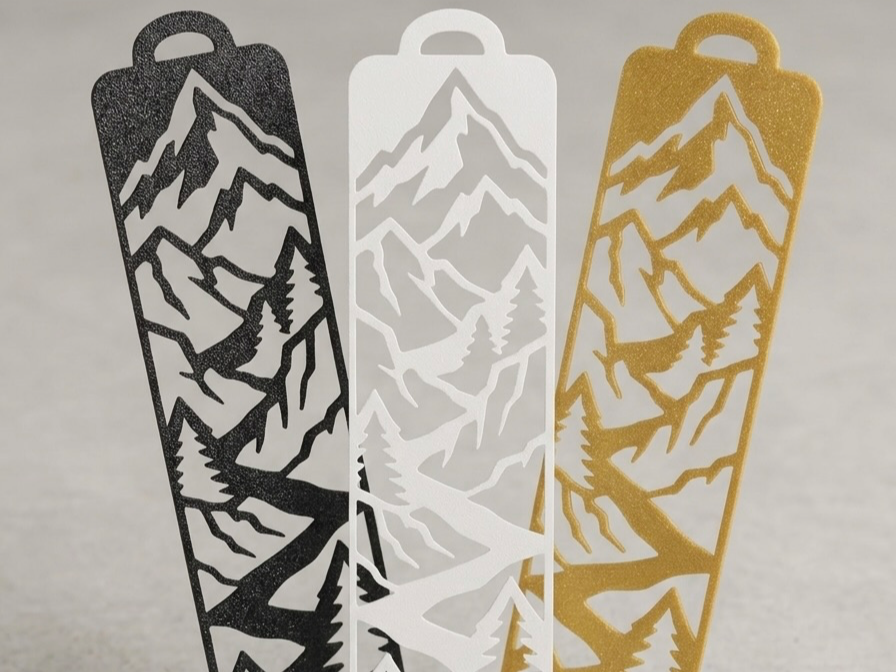 Mountain Cutout Bookmark | Fast Single-Color Print