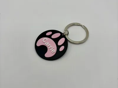 Dog tag - editable name and phone number