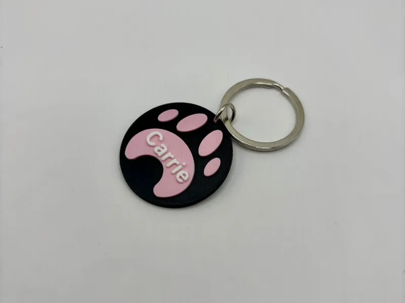 Dog tag - editable name and phone number