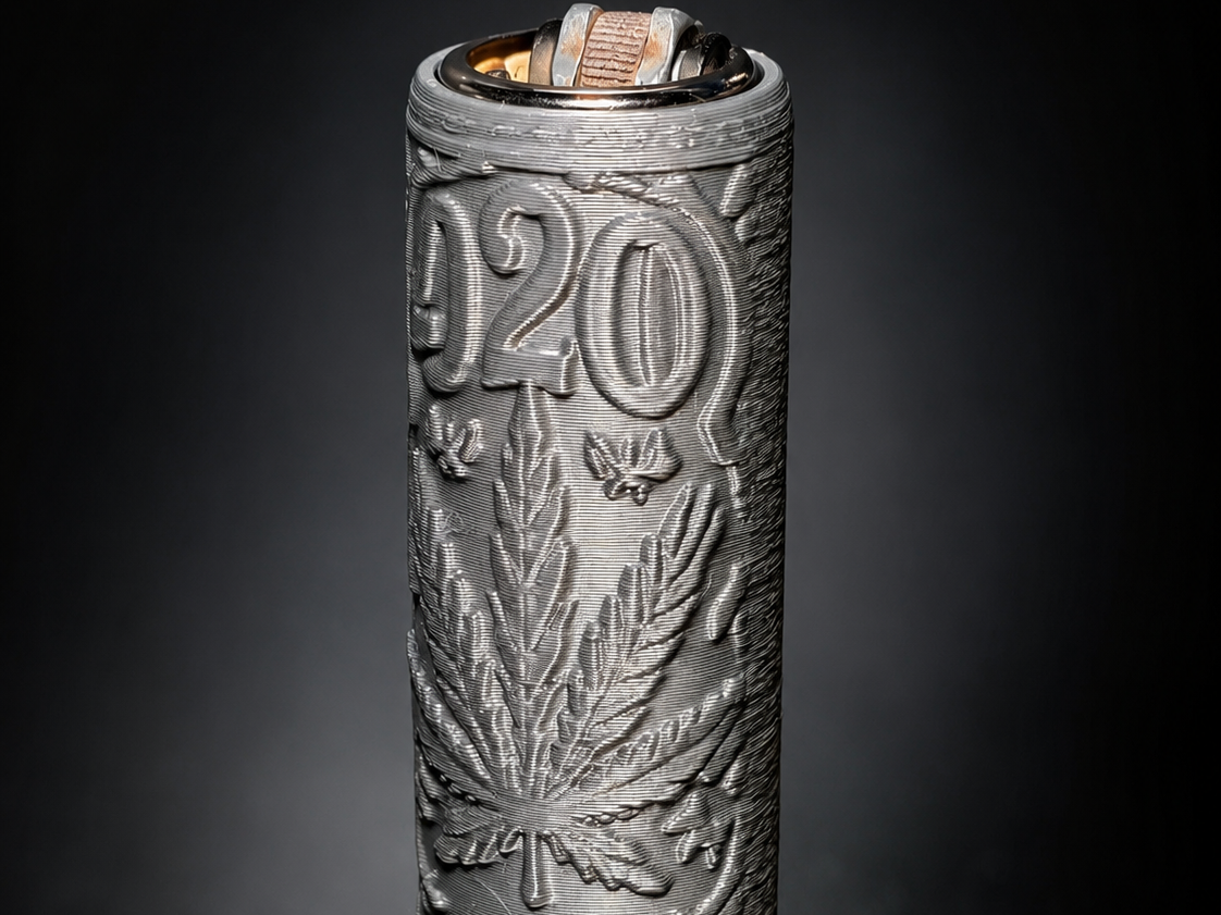 Cover accendino clipper con design 420 in rilievo