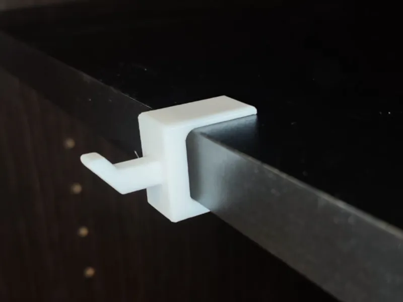 Table hook for keys etc. (adjustable height)