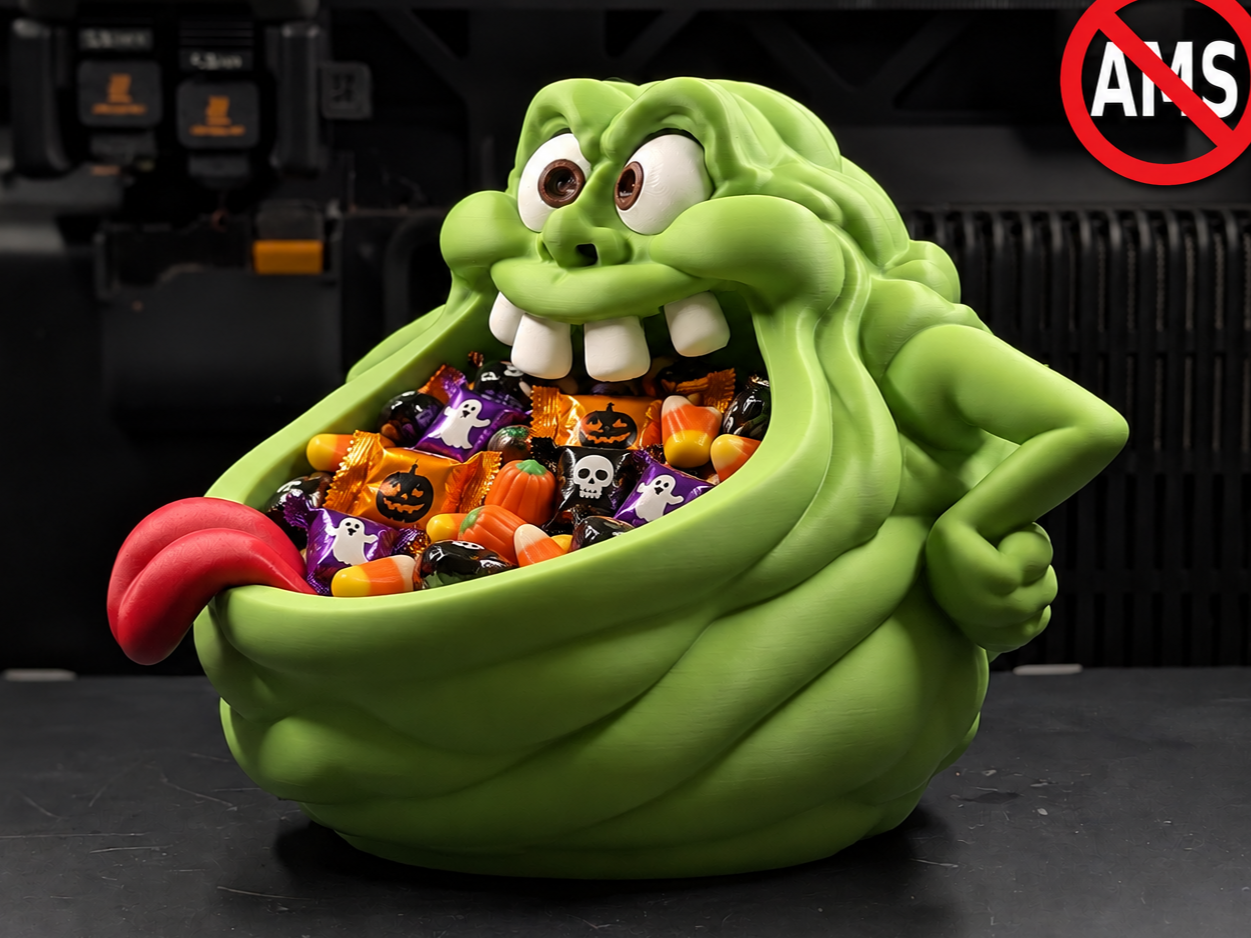Halloween Slimer Ghost candy bowl (no AMS)
