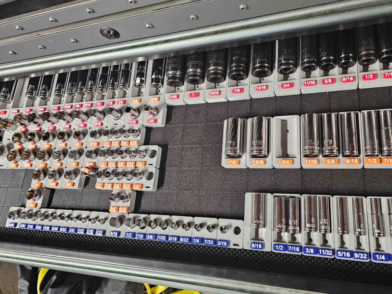 Universal Socket Tray - 112mm Length (3x grid)