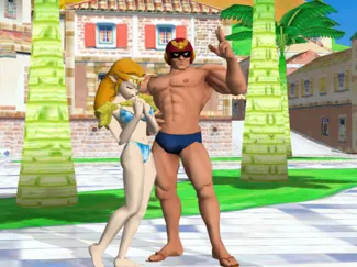 Captain Falcon in a Speedo