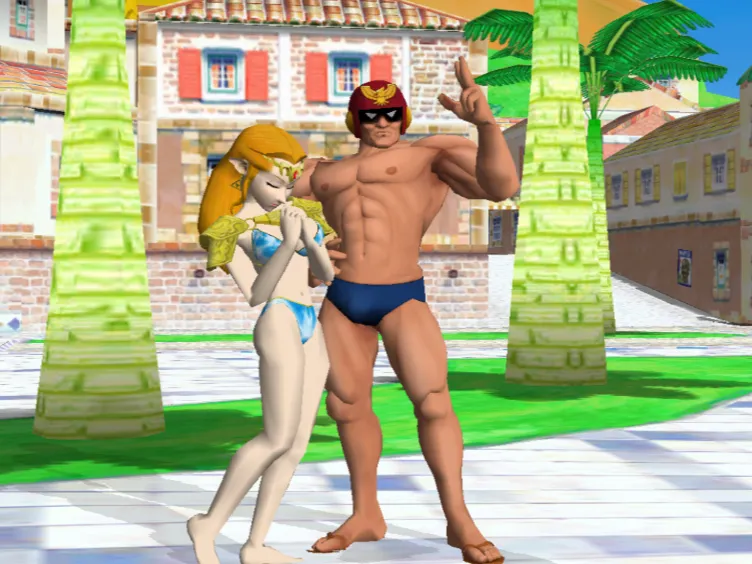 Captain Falcon in a Speedo