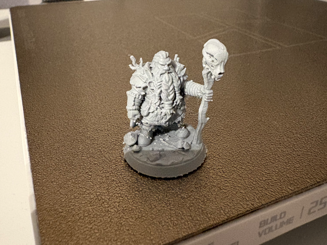 Dwarf Druid Miniature Pre-Supported DnD 