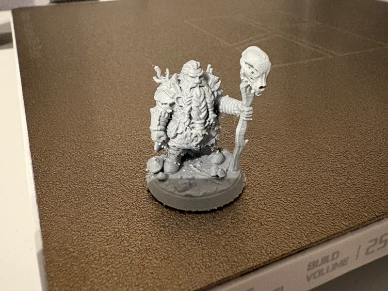 Dwarf Druid Miniature Pre-Supported DnD 