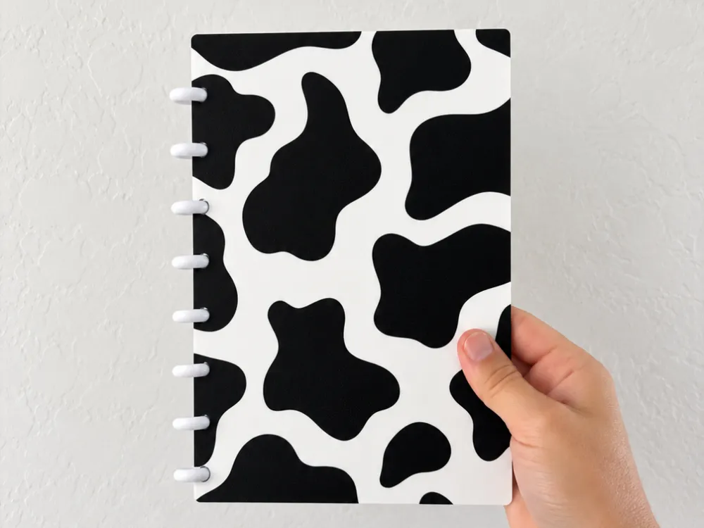 Cow Print A5 Disc-Bound Notebook - Free 3D Print Model - MakerWorld