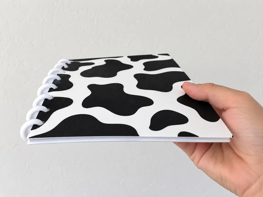 Cow Print A5 Disc-Bound Notebook - Free 3D Print Model - MakerWorld