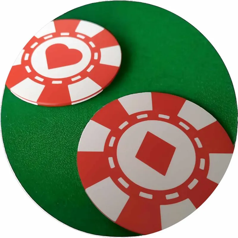 Simple Poker Chip Coasters with Holder