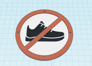 Sign - no shoes
