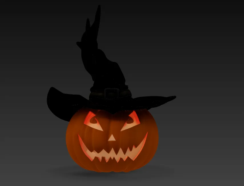 Pumpkin in a hat - Free 3D Print Model - MakerWorld
