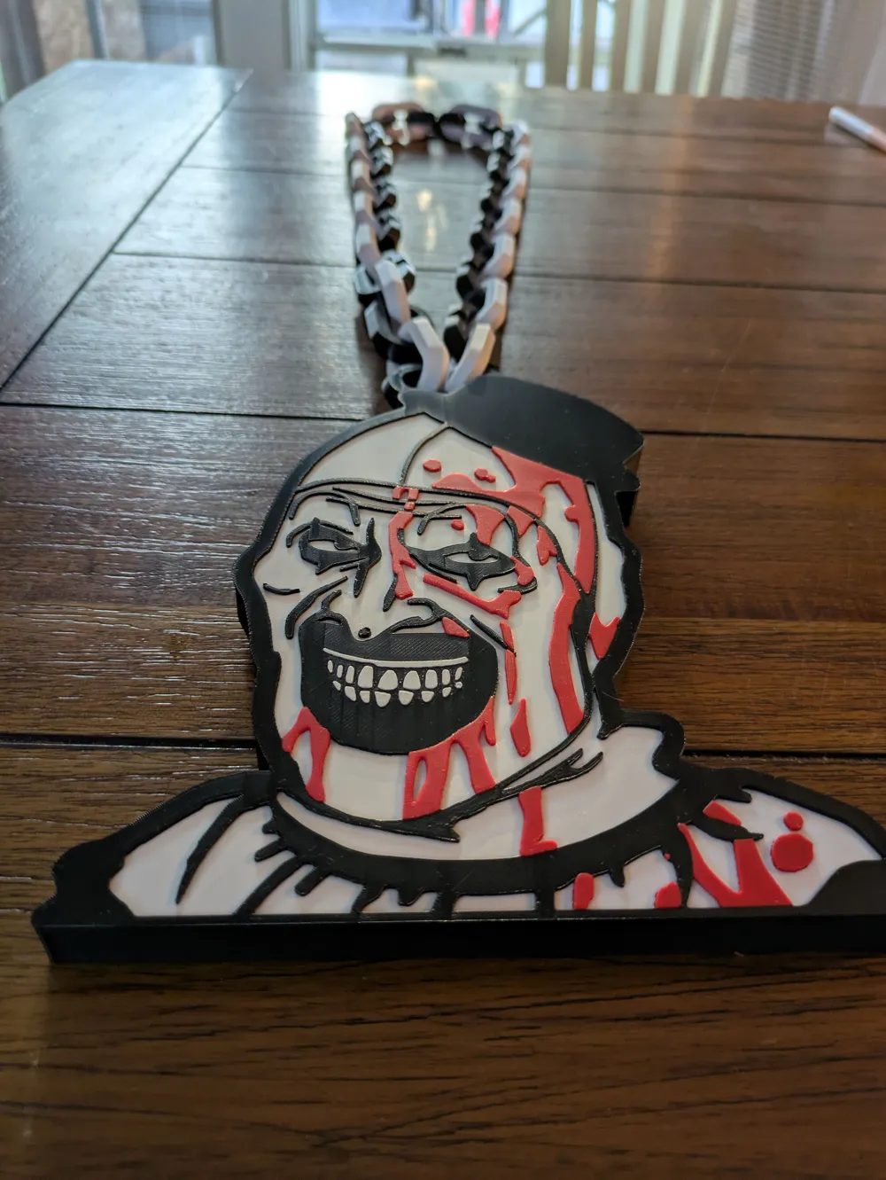 Terrifier - Art the Clown oversized chain - Free 3D Print Model ...
