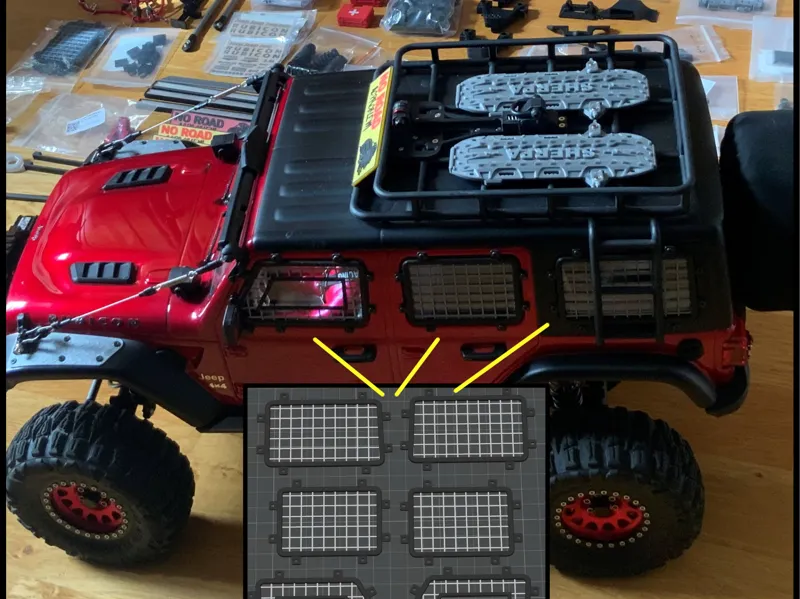 RC Absima Sherpa CR 3.4 & Pro Scheibengitter