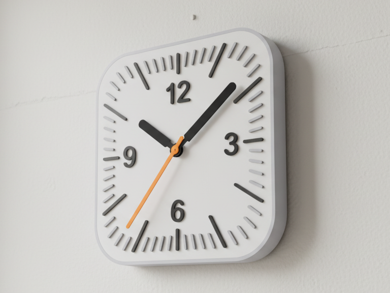 Apple-Inspired Minimal Wall Clock (No AMS needed)