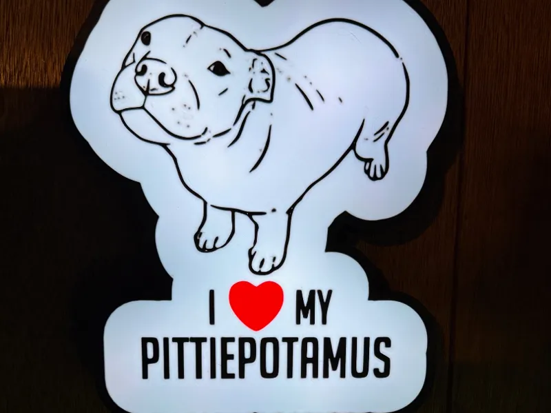 I Love My Pittiepotamus Lightbox