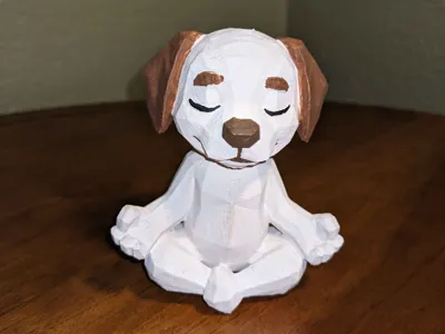 Meditating Dog Figurine 
