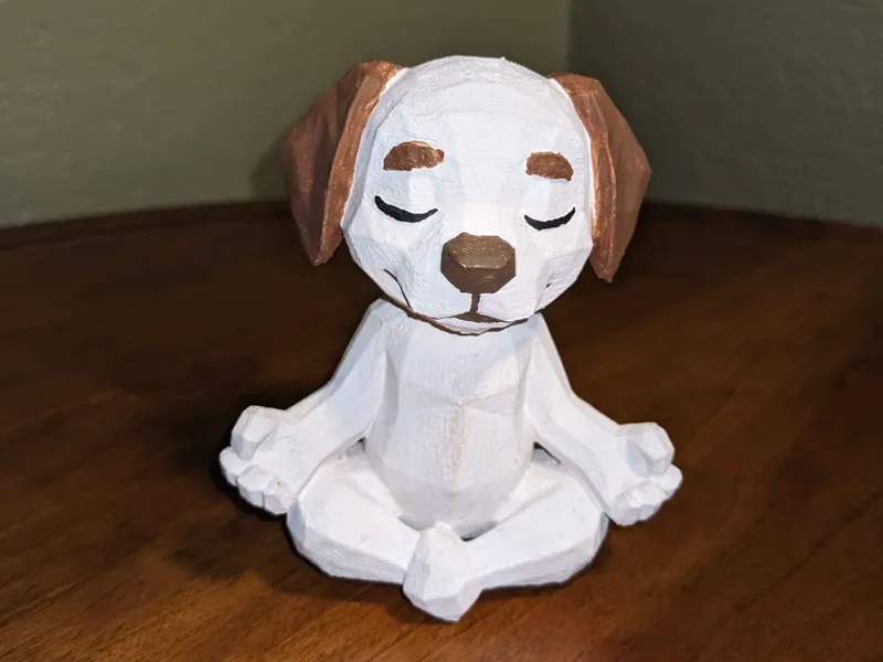 Meditating Dog Figurine 