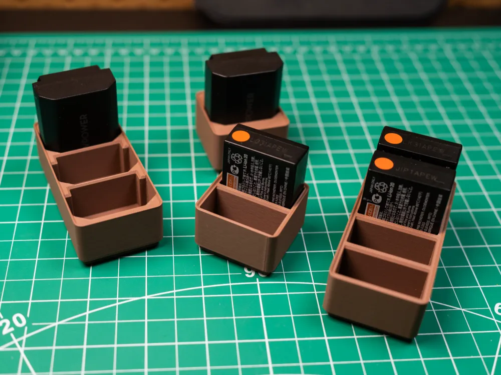 Gridfinity Sony and Fuji Camera Battery Storage by Grisildor - MakerWorld