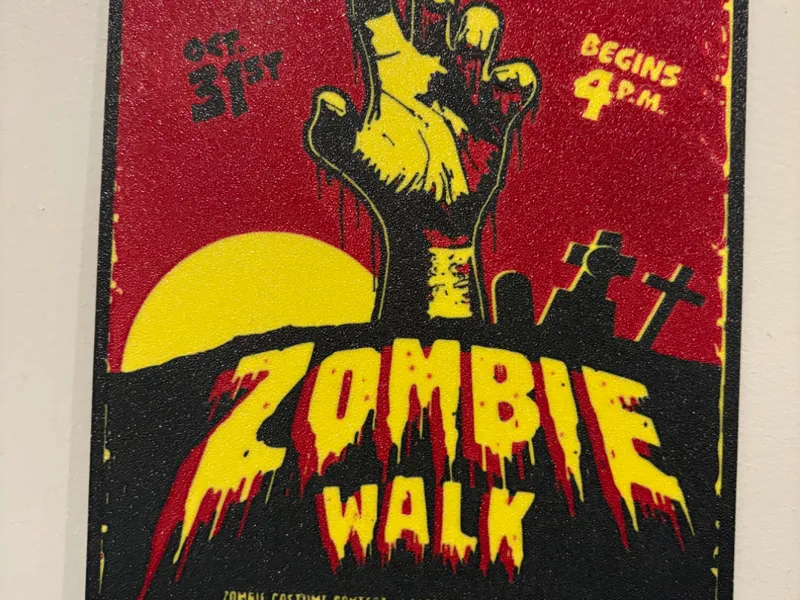 Zombie Walk Movie Poster Sign