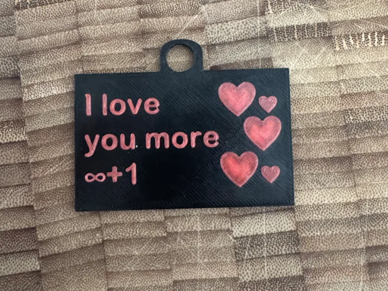 I love you more infinity plus one plaque
