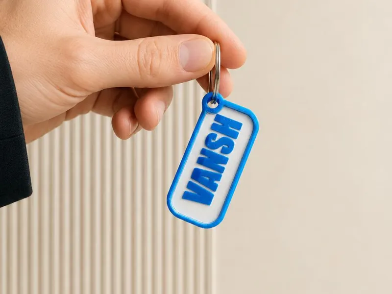 Customisable Keychain with phone number