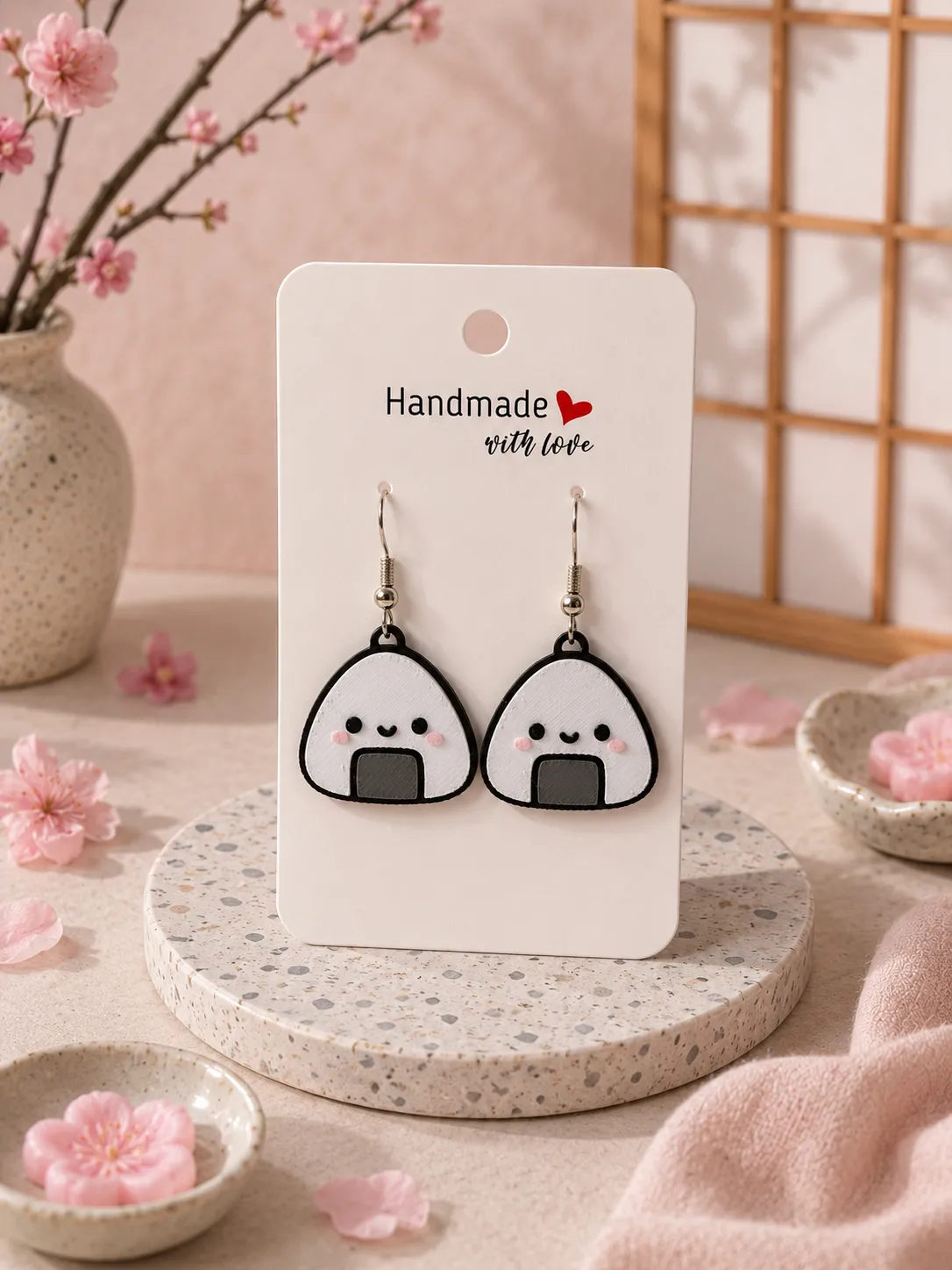 Pendientes Onigiri Kawaii view 2