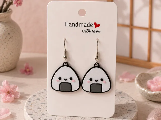 Pendientes Onigiri Kawaii