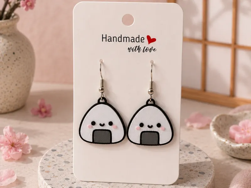 Pendientes Onigiri Kawaii