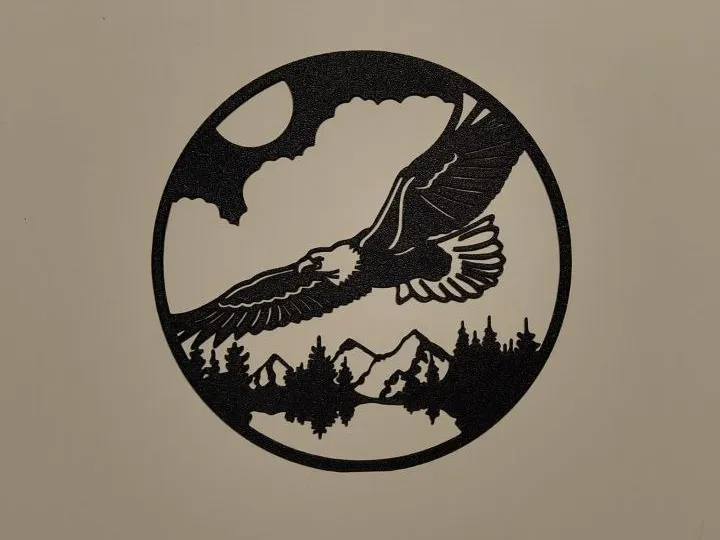 Silhouette murale aigle en vol