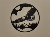 Silhouette murale aigle en vol — photo 1